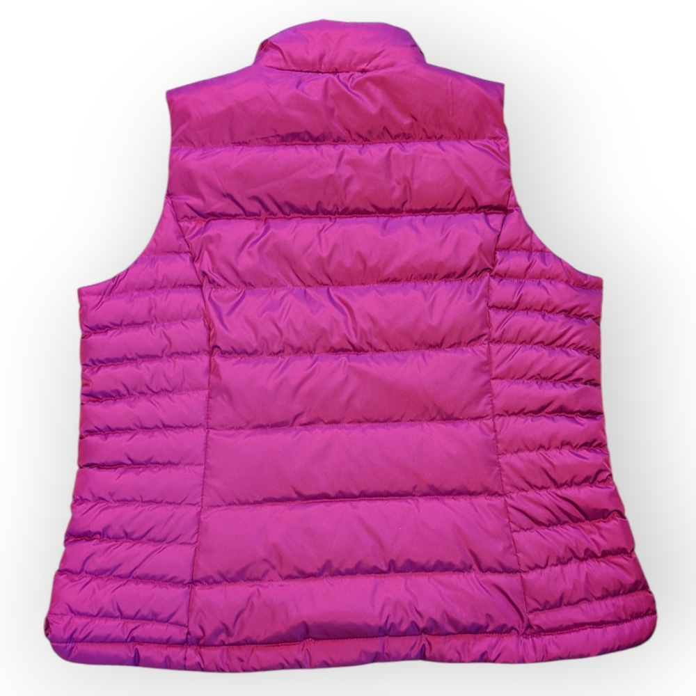 Lands End Down Vest Women's Pink Purple Fushia Full Zip Winter Vest 18 - Picture 2 of 8